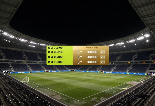 Fussballstadion bei Flutlicht mit leuchtenden Wettquoten - Sportsbook im Golazzo Casino